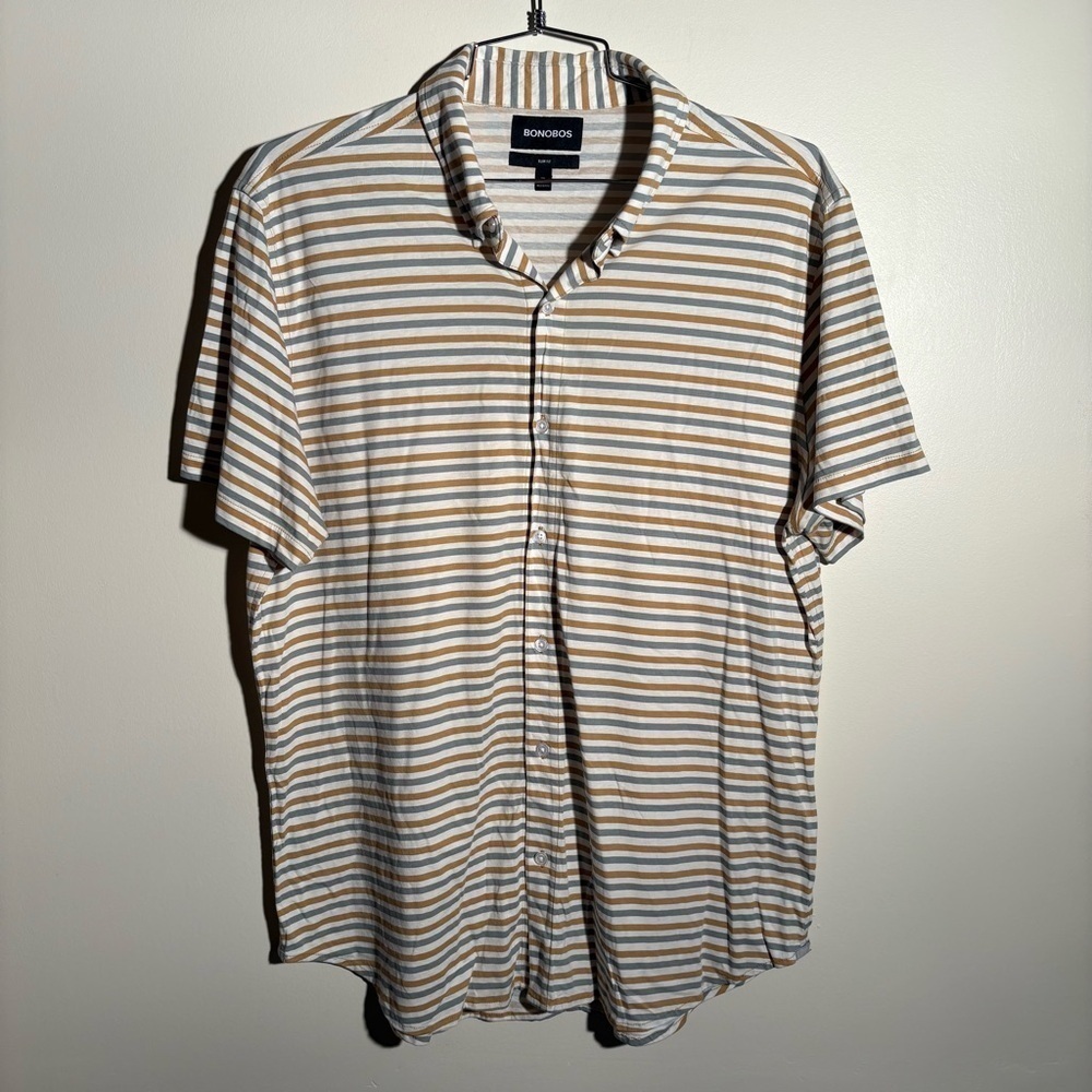 Bonobos Slim Fit Cotton Short Sleeve Button Down Shirt
